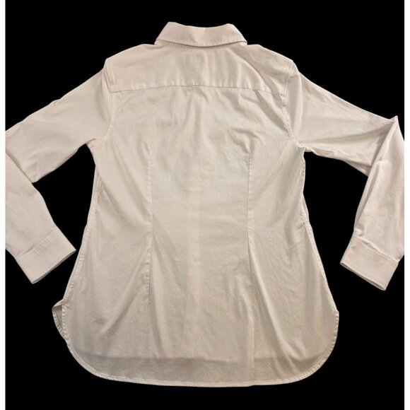 Banana Republic Women's White Button up Long Sleeve Top Size 6 - Picture 5 of 6